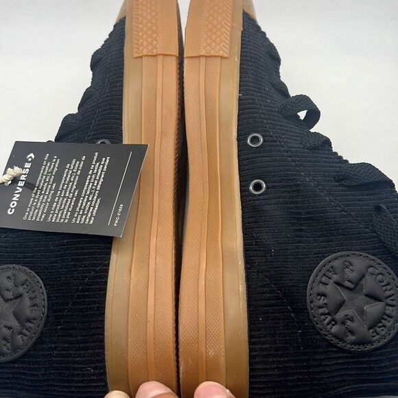 Converse‎ Chuck Taylor All Star Pro Black Corduroy Gum High Top Women 7.5 NWT - Picture 7 of 8